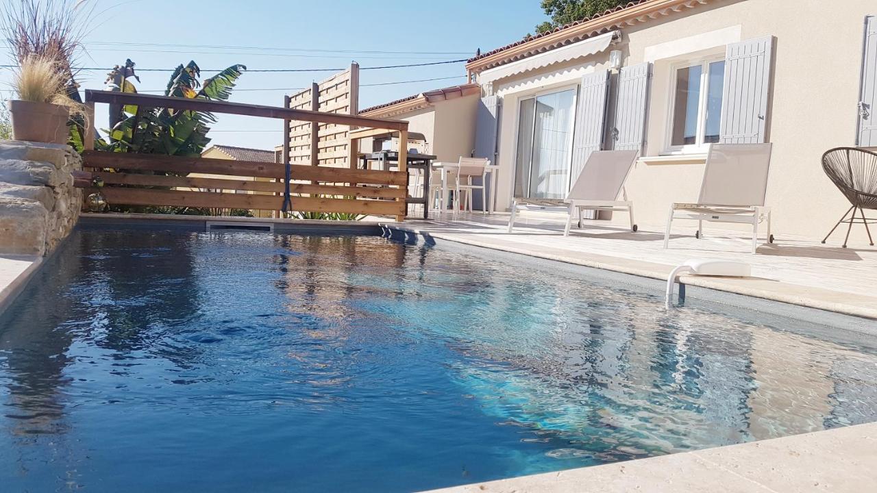 Charmante villa dans un village paisible aux portes d'Uzès et des Cévennes Saint-Hippolyte-de-Caton Exterior foto